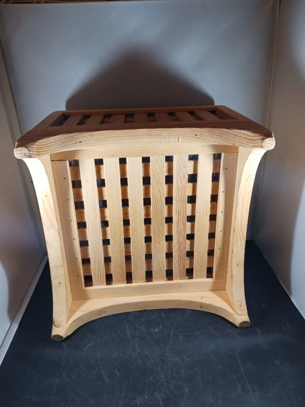 Solid Wood Latticed Design Square Storage Bin/Box 10in x 10in
